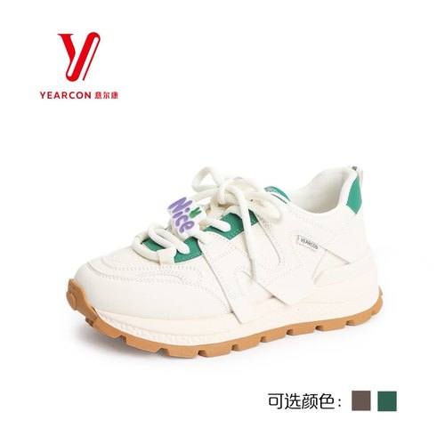 意尔康女鞋2024新款老爹鞋女厚底休闲运动鞋百搭鞋子S581AD05578U