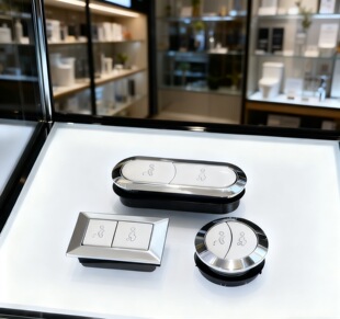 NBTO马桶卡通图案按钮水箱双按钮通用单按开关按键座便器冲水配件