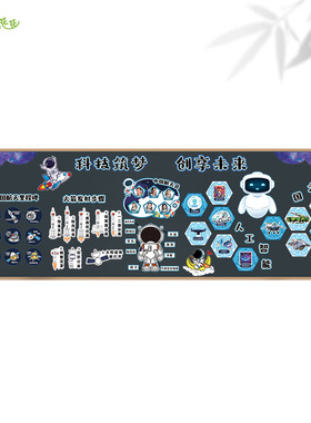 小学太空星辰航天科技主题环创