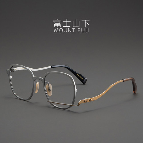 男女款多边形纯钛小众轻奢眼镜框