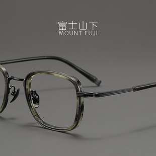 150mm大脸眼镜框男款超轻纯钛眼镜架近视可配男士高级感气质方框