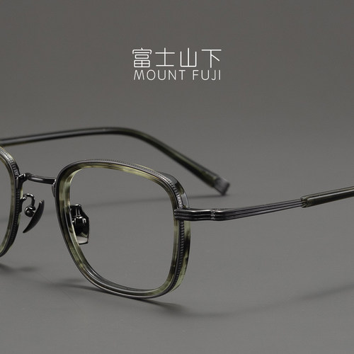 150mm大脸眼镜框男款超轻纯钛眼镜架近视可配男士高级感气质方框