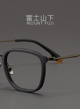 设计师款 眼镜框男款超轻纯钛眼镜架近视可配男士气质复古高级感