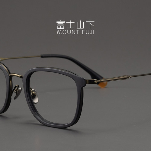 设计师款 眼镜框男款超轻纯钛眼镜架近视可配男士气质复古高级感