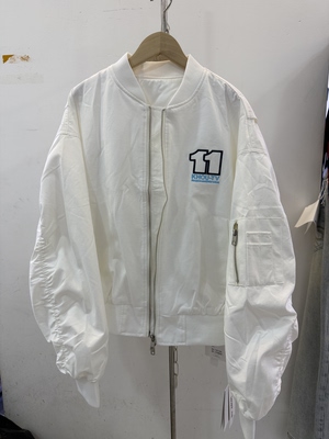 More有熊2758春款酷感街头风立领宽松字母刺绣女士短款外套上衣