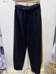 花边腰设计宽松百搭长裤 蒂娜尚品79078抽绳弯刀卫裤 女2026春新款