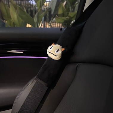 黄色怪兽汽车安全带护肩套可爱车载装饰护肩套车内情侣装饰品