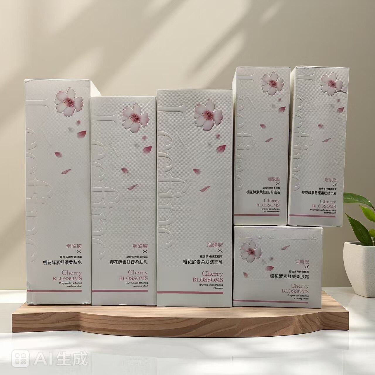 莉芳婷樱花酵素补水保湿洁面水乳液面霜精华BB霜学生可用滋润