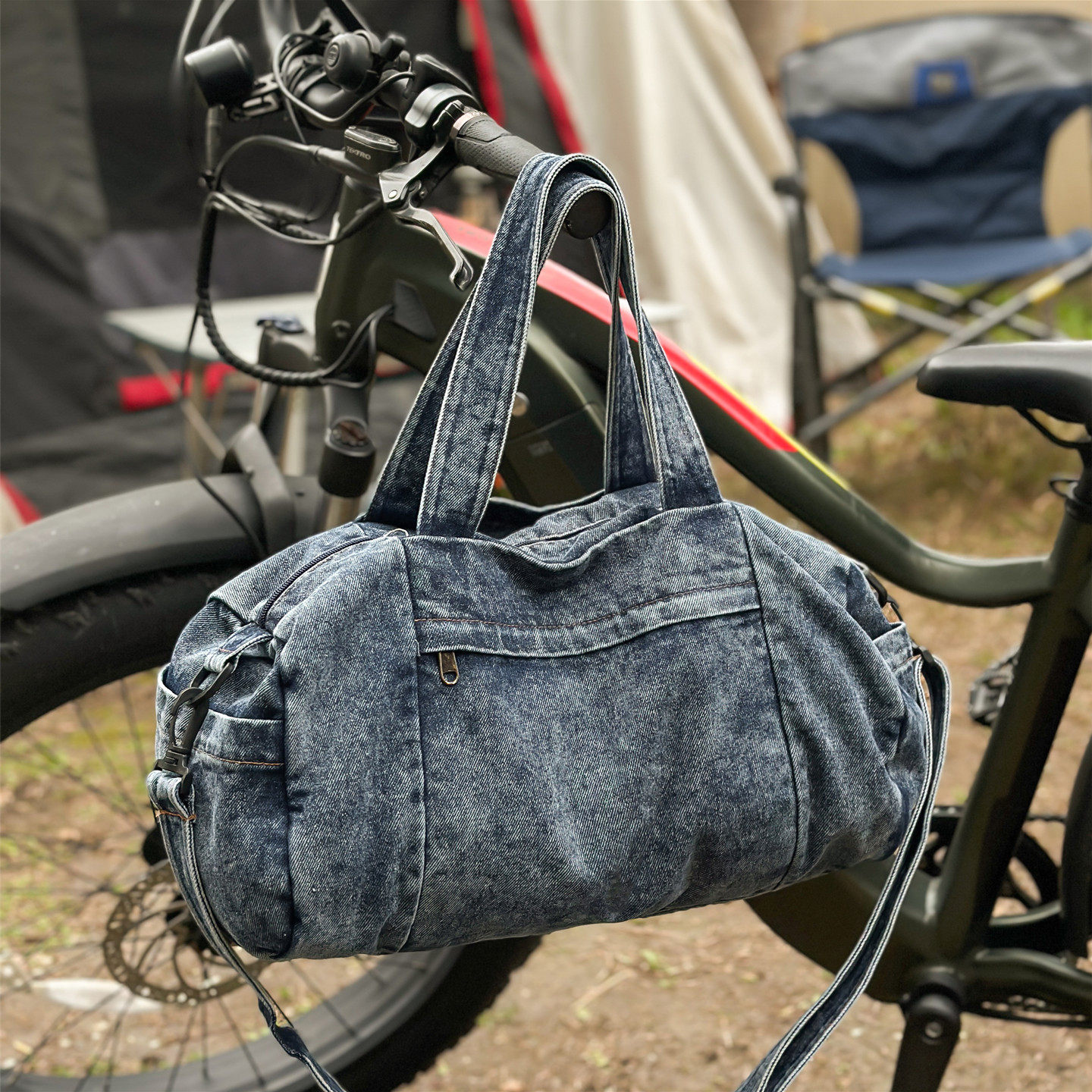 包包女2026新款潮休闲复古通勤斜挎包大容量牛仔布单肩包帆布背包