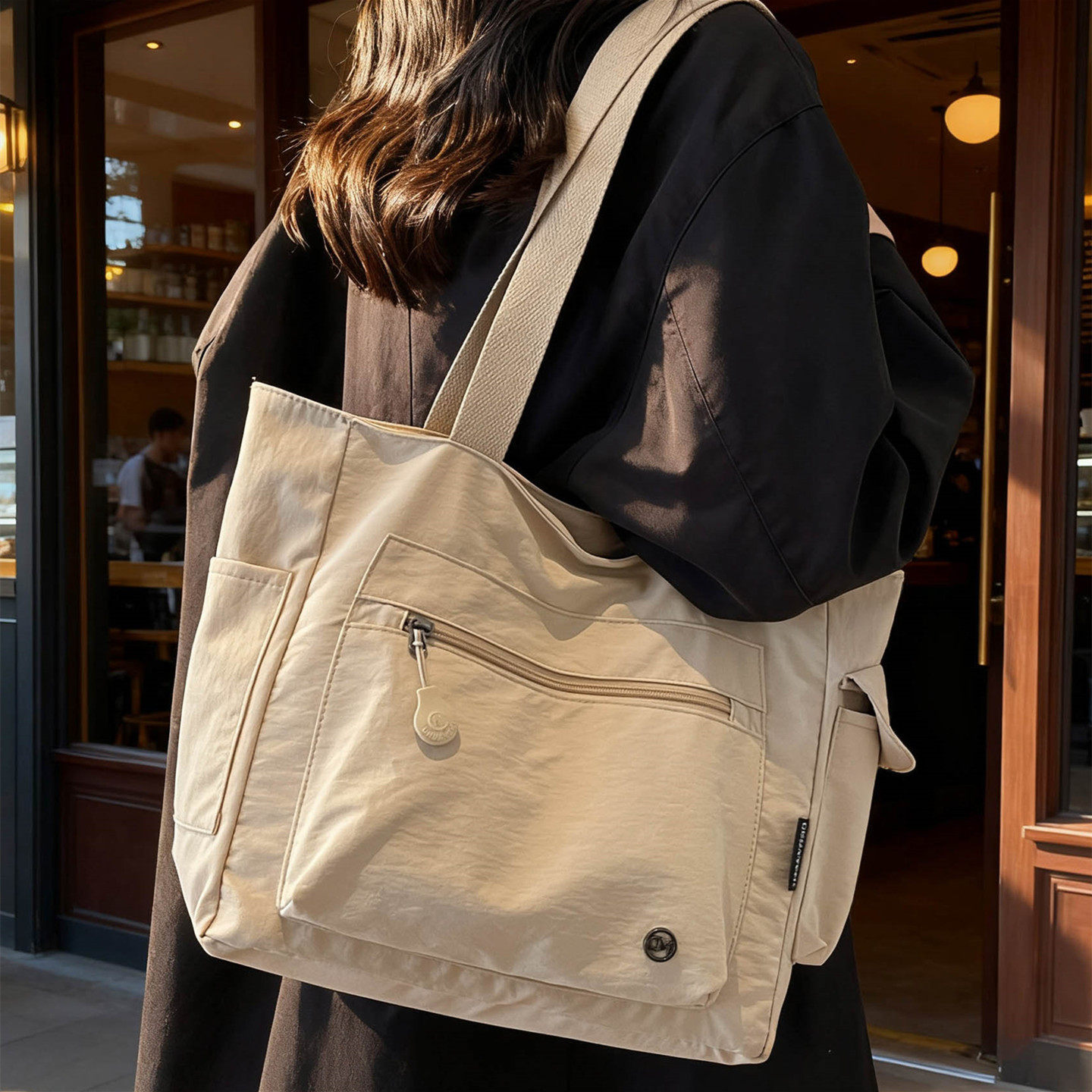 ins原宿风百搭少女手提包大学生上课包单肩可放书包大容量托特包,箱包皮具/热销女包/男包,通用款女包,淘宝优惠券,粉丝福利购,淘宝优惠卷