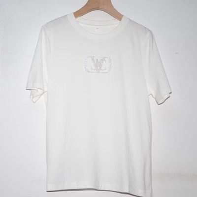 VJ女装夏圆领薄短袖T恤半袖