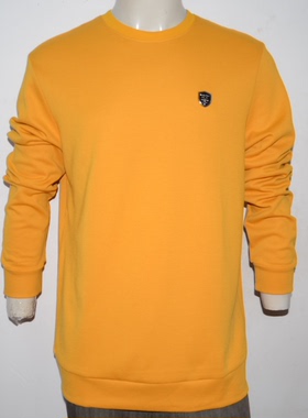 LDBE男装秋冬圆领长袖卫衣 上班LOGO绣章t恤 商务休闲套头衫面衫