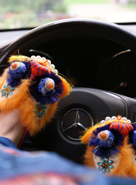 25走绣坊国潮喜庆红色复古中式手工绣花虎头鞋原创平底千层底非遗