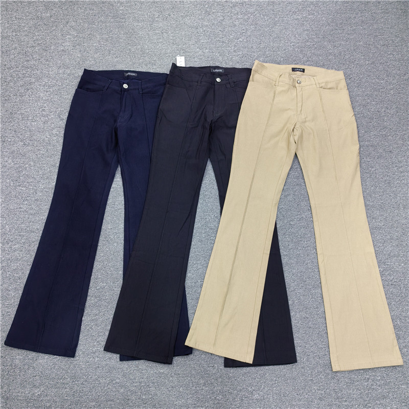 外贸元单春秋款女士百搭休闲西裤 高弹显瘦微喇长裤女 - 好平外贸特卖场出品