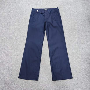 老牌柜子货春夏款女装宽松百搭休闲裤子 深色低腰阔腿牛仔裤女 夏