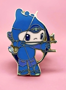 正品杭州亚运会宸宸射箭徽章pin金属胸针吉祥物周边纪念礼品收藏