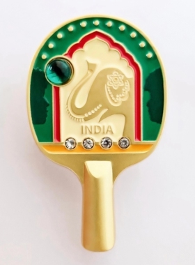 正品2025亚锦赛乒乓球拍徽章限量版金属胸针莎头周边纪念礼品收藏