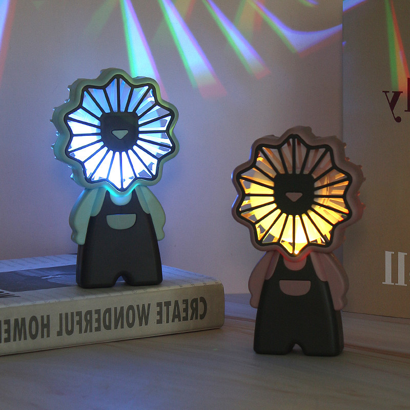 简约小风扇学生学校用手持风扇USB充电随身便携卡通儿童电扇旅游