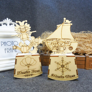 木质音乐盒创意儿童男女孩生日礼物节日小礼品发条八音盒小玩具