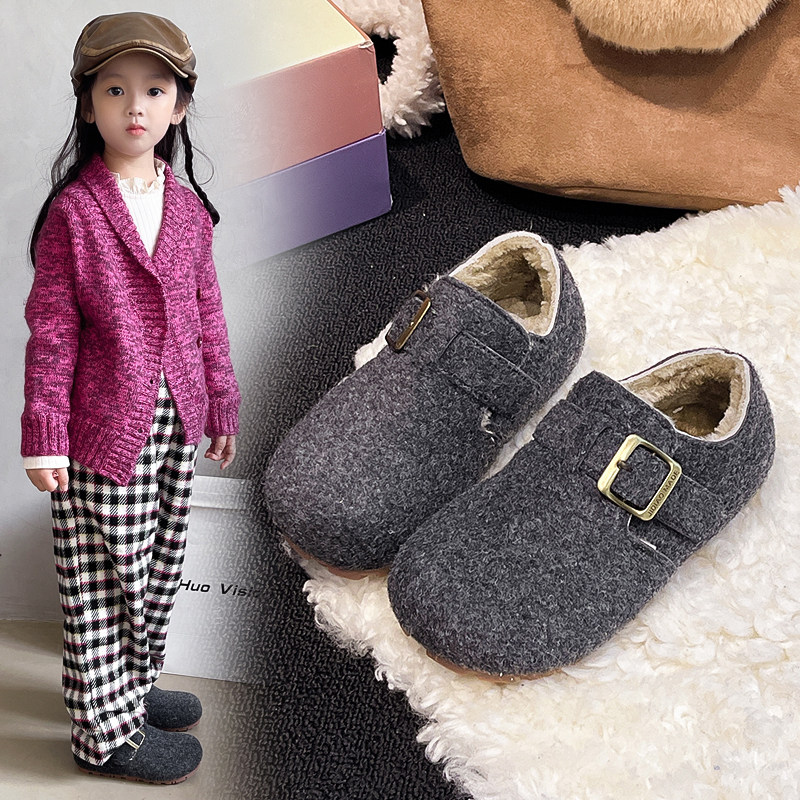 儿童棉鞋女童豆豆鞋软底加绒保暖男童呢子勃肯鞋冬季新款宝宝鞋子,童鞋/婴儿鞋/亲子鞋,棉鞋,淘宝优惠券,粉丝福利购,淘宝优惠卷