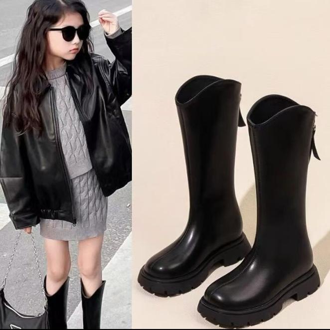 女童靴子秋季新款黑色小短靴