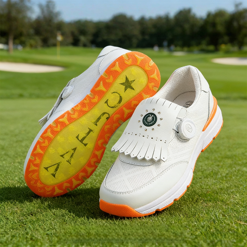 专业春夏透气真皮牛皮golf shoes增高女款新款高尔夫球鞋女运动鞋
