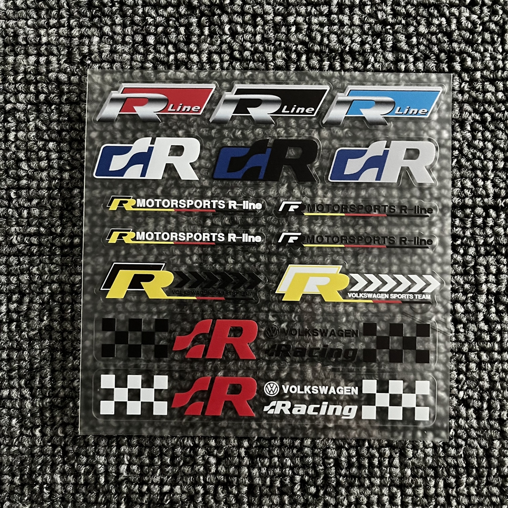 大众内饰车贴Rline个性改装