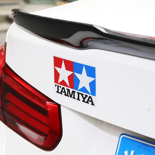 奥迪双钻改装奥迪A3/A4L/A6L尾箱车贴田宫车模品牌标志TIMIYA贴纸