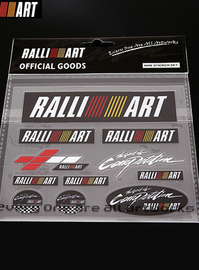 拉力艺RALLIART改装三菱汽车EVO翼神内饰仪表中控台个性装饰贴纸