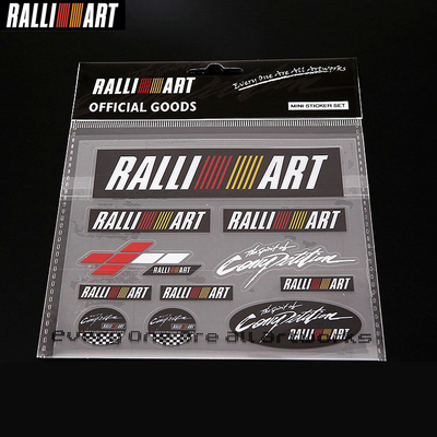 拉力艺RALLIART改装三菱汽车EVO翼神内饰仪表中控台个性装饰贴纸