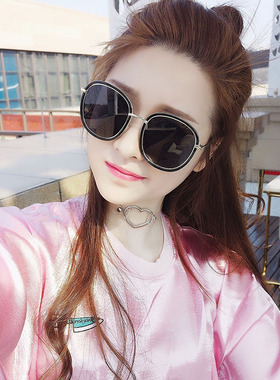 韩国新款偏光开车墨镜女2019网红 百搭冬季圆脸 明星同款太阳眼镜