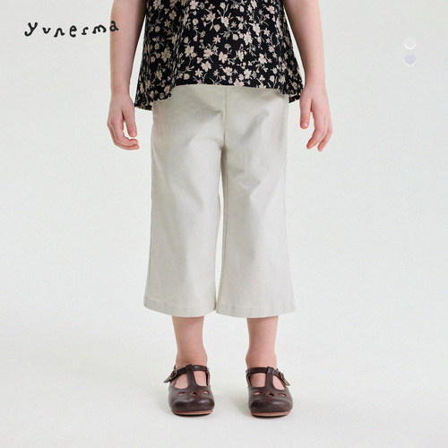 允儿妈女童夏季百搭7分直筒短裤