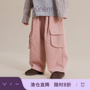宝宝秋季百搭灯芯绒休闲裤允儿妈女童春秋时尚工装裤儿童新款裤子