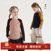 天丝羊毛 冬季 百搭插肩袖 允儿妈女童 打底衫 儿童T恤宝宝上衣潮