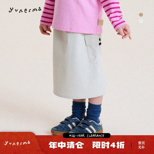 允儿妈女童春季户外百搭工装半裙