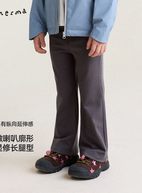 允儿妈女童春季百搭修身微喇裤女孩2026新款休闲裤儿童时尚裤子潮