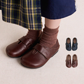 新款 公主鞋 复古牛皮魔术贴小皮鞋 法式 儿童单鞋 允儿妈女童2026春季