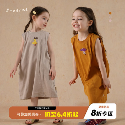 幼儿园宝宝韩系贴布背心连衣裙