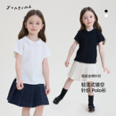 新款 短袖 镂空Polo针织衫 女宝时尚 儿童纯棉衬衫 允儿妈女童2026春季