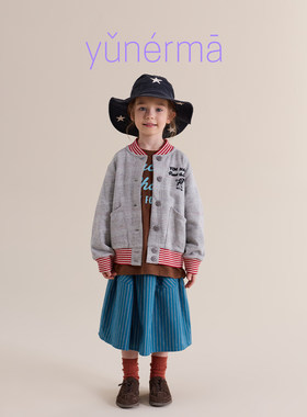 允儿妈女童纯棉企鹅棒球服外套