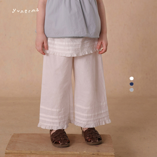 宝宝幼儿园2025夏季新款围裙防蚊裤允儿妈女童韩系洋气裙裤裤子潮