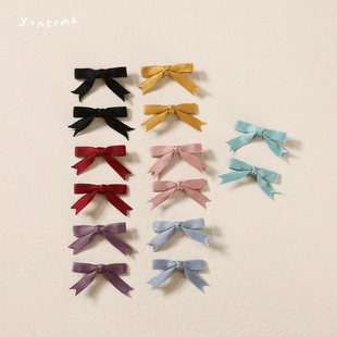 幼儿园宝宝百搭多色蝴蝶结气质发夹女童刘海夹女孩卡子儿童发饰潮