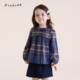小众衬衫 允儿妈女童2026新款 儿童春季 格纹娃娃衫 宝宝气质上衣 法式