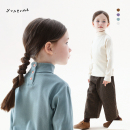 允儿妈女童冬季 儿童秋冬保暖T恤宝宝上衣 长绒匹马棉半高领打底衫