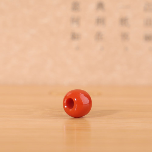 凉山南红柿子红老型珠单珠精品