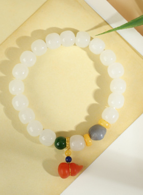 手串老型珠女士天然和田玉