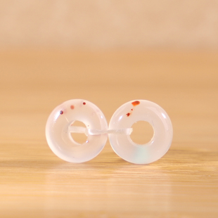 帝廷!正品川料凉山南红面包圈隔珠对珠高冰隔片349号8.2mm*2颗