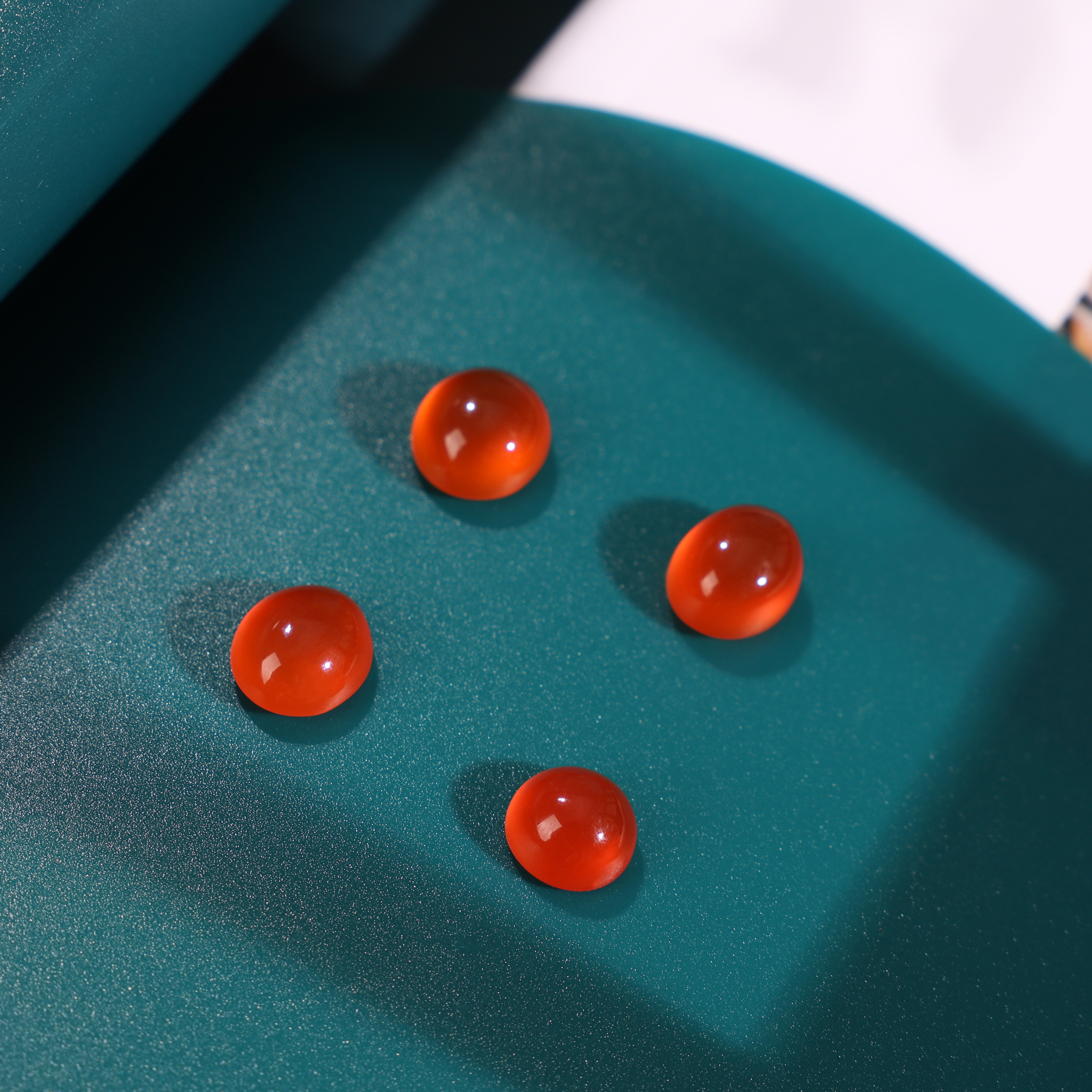 帝廷！宝石级别的保山冰红戒面 蛋面 戒指吊坠镶嵌设计款高透荧光