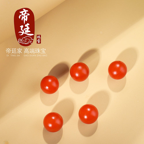 毕业级保山南红圆珠散珠