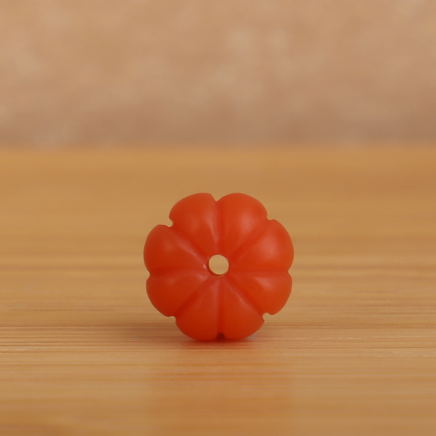 帝廷家！正品保山南红南瓜珠满肉柿子红精雕散珠67号8.3*5.5mm